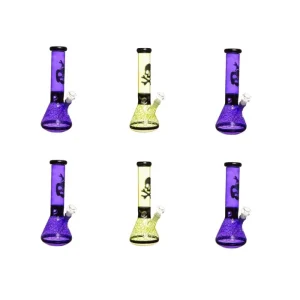 12" Blazing Neon Beaker Water Bong