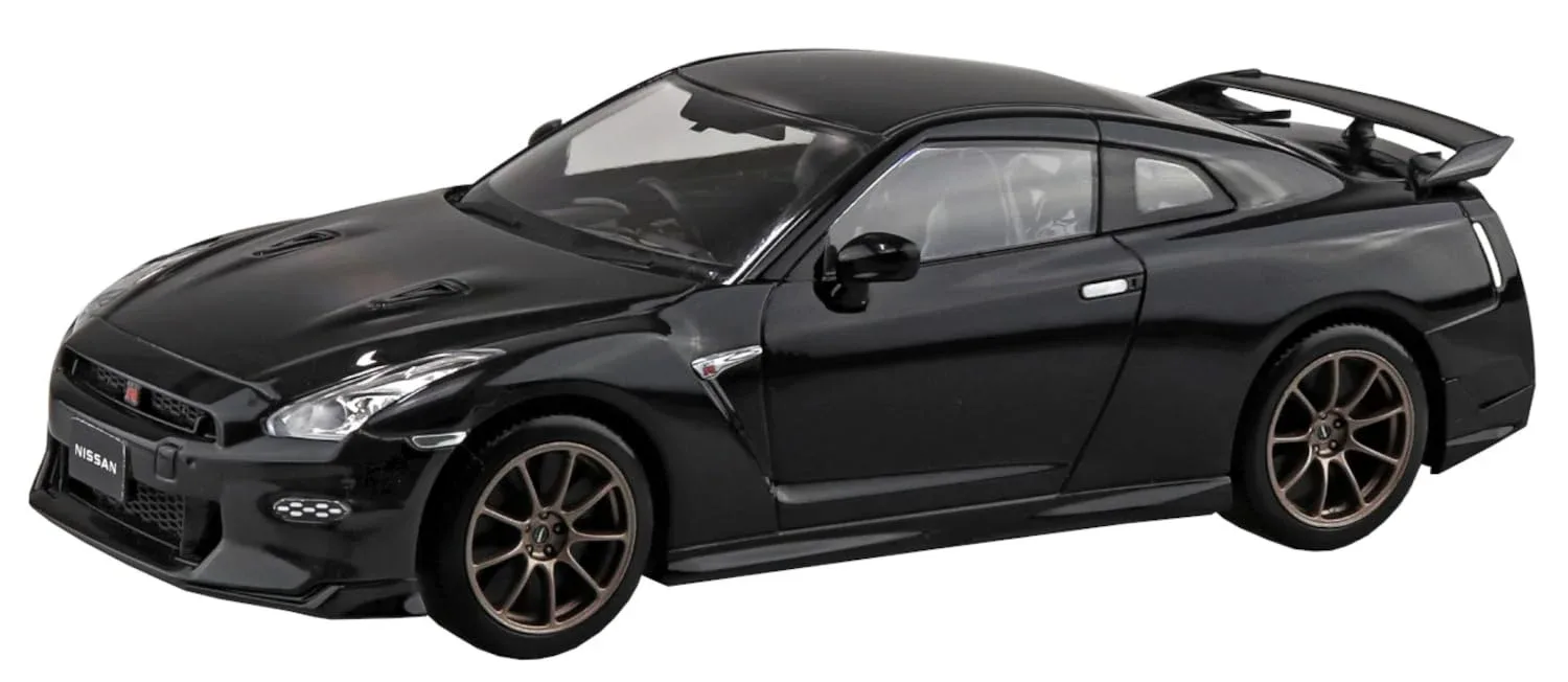 Aoshima 1/32 Rakupla Snap Kit Nissan GT-R 2024 Model Black Pearl