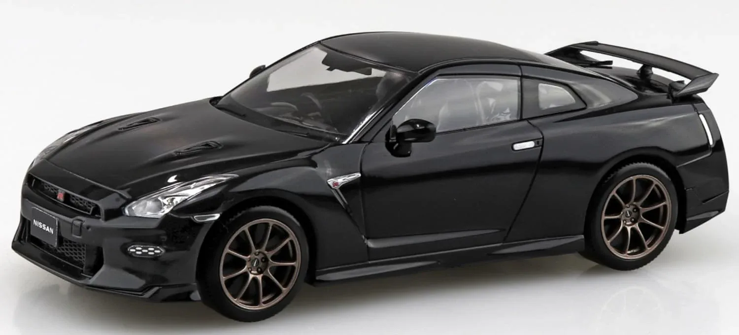Aoshima 1/32 Rakupla Snap Kit Nissan GT-R 2024 Model Black Pearl - Image 2