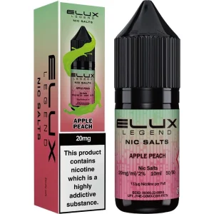 Apple peach ELUX Legend nic salts e-liquid 10ml