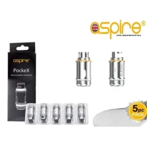 Aspire PockeX Replacement Coils 0.6Ω / 1.2Ω (Pack of 5) – AIO Coils
