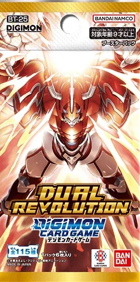 BANDAI Digimon Card Game Dual Revolution BT-25 Booster Pack Set