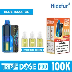 Blue Razz Ice - Hide Fun Triple Dose 100K Disposable Vape Kit