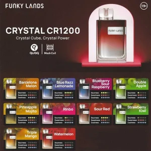 [CLEARANCE] Funky Lands Crystal by ElfBar CR1200 Puff Disposable Vape 2ml