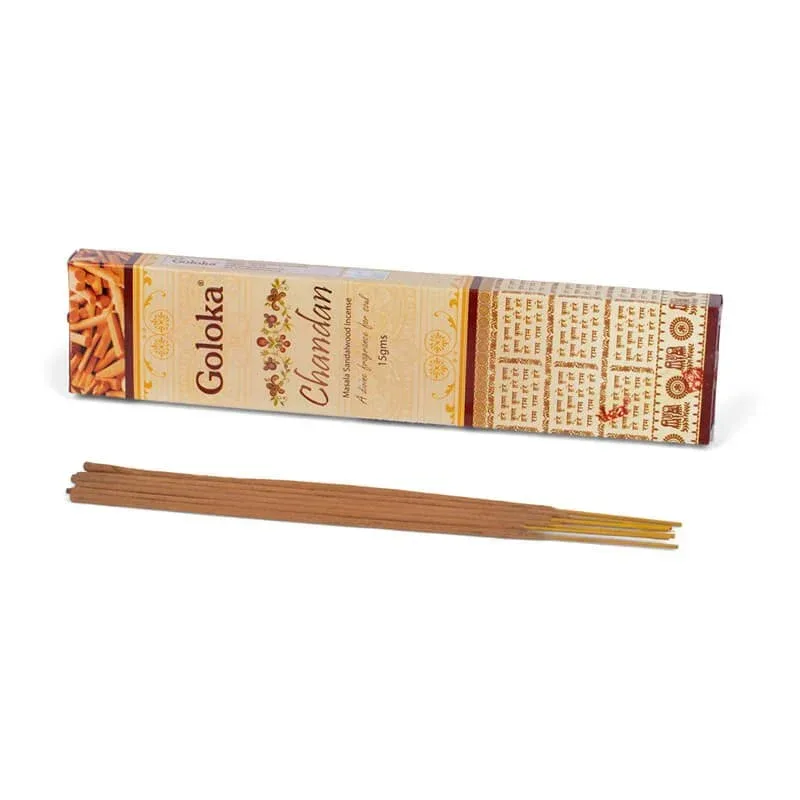 Goloka – Chandan 9″ Incense Sticks (15g)