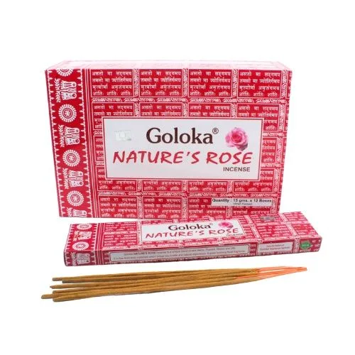 Goloka – Nature’s Rose 9″ Incense Sticks (15g)