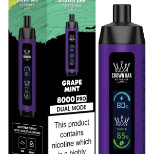 Grape Mint Al Fakher Crown Bar 8000 Pro