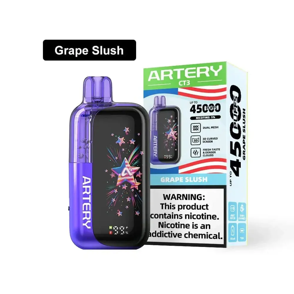 Grape Slush - Artery Vapor CT3 Clearo 45k Disposable Vape