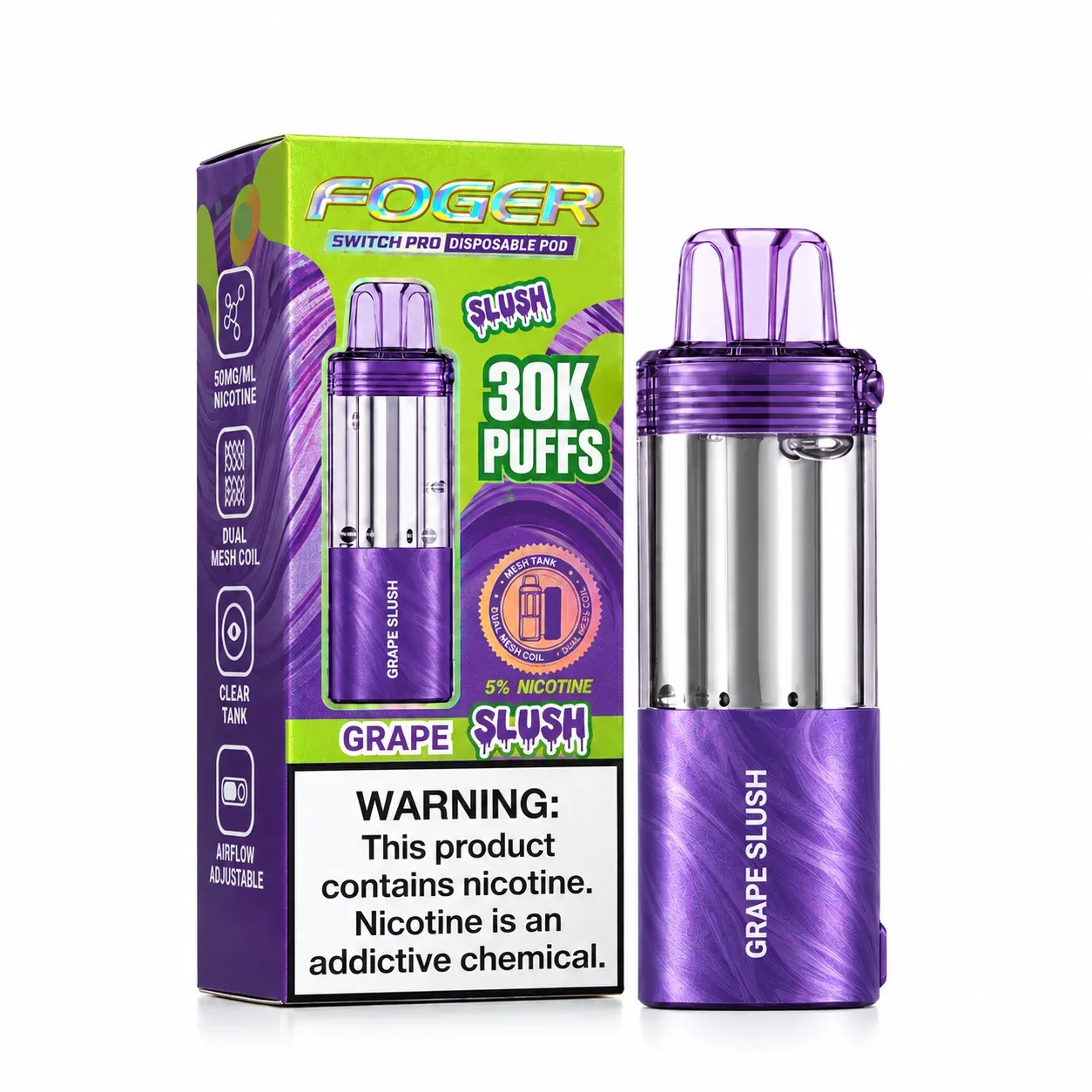 Grape Slush - Foger Switch Pro 30K Disposable Pod
