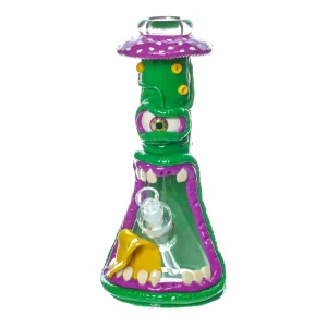 Green Eyed Toadstool Monster Bong - 13in