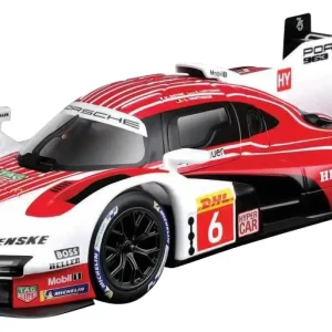 Kyosho Burago 1/43 Porsche 963 2024 No. 6 White Red Model with Clear Case