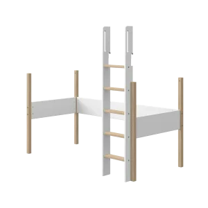 Ladder and Legs for High Bed 184 cm, 90x200 cm, White/Oak