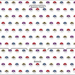 Pokemon Rubber Playmat Pokeball Design for TCG