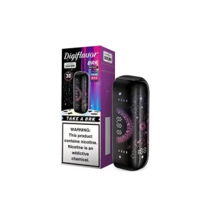 Geek Bar Digiflavor BRK 20K Disposable Pod (Requires Battery for Use) - Black (Battery)
