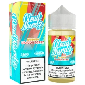 Cloud Nurdz Synthetic Iced Banana Dragon Berry Vape Juice 100ml - 3MG