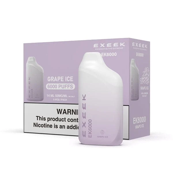 Ecap EXEEK EK6000 Disposable Vape (5%, 6000 Puffs) - Grape Ice