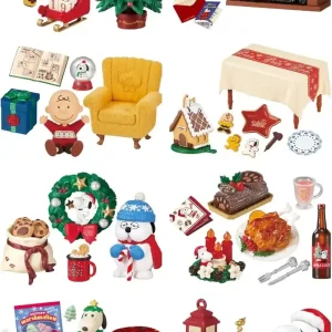 Reement Peanuts Snoopy Christmas Night Figurine Box 4.5 x 2.8 x 2.4 Inches RE-MENT
