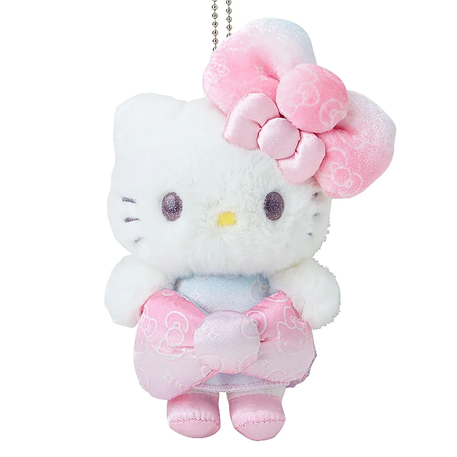 Sanrio Hello Kitty 50th Plush Mascot Holder with Fashionable Ribbons Japan - Image 2
