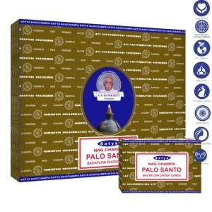 Satya Backflow Cones - Palo Santo Backflow Dhoop Incense 10 Cones