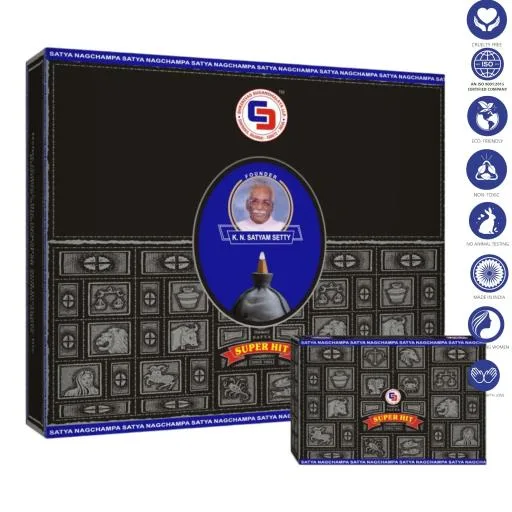 Satya Backflow Cones - Super Hit Backflow Dhoop Incense 10 Cones