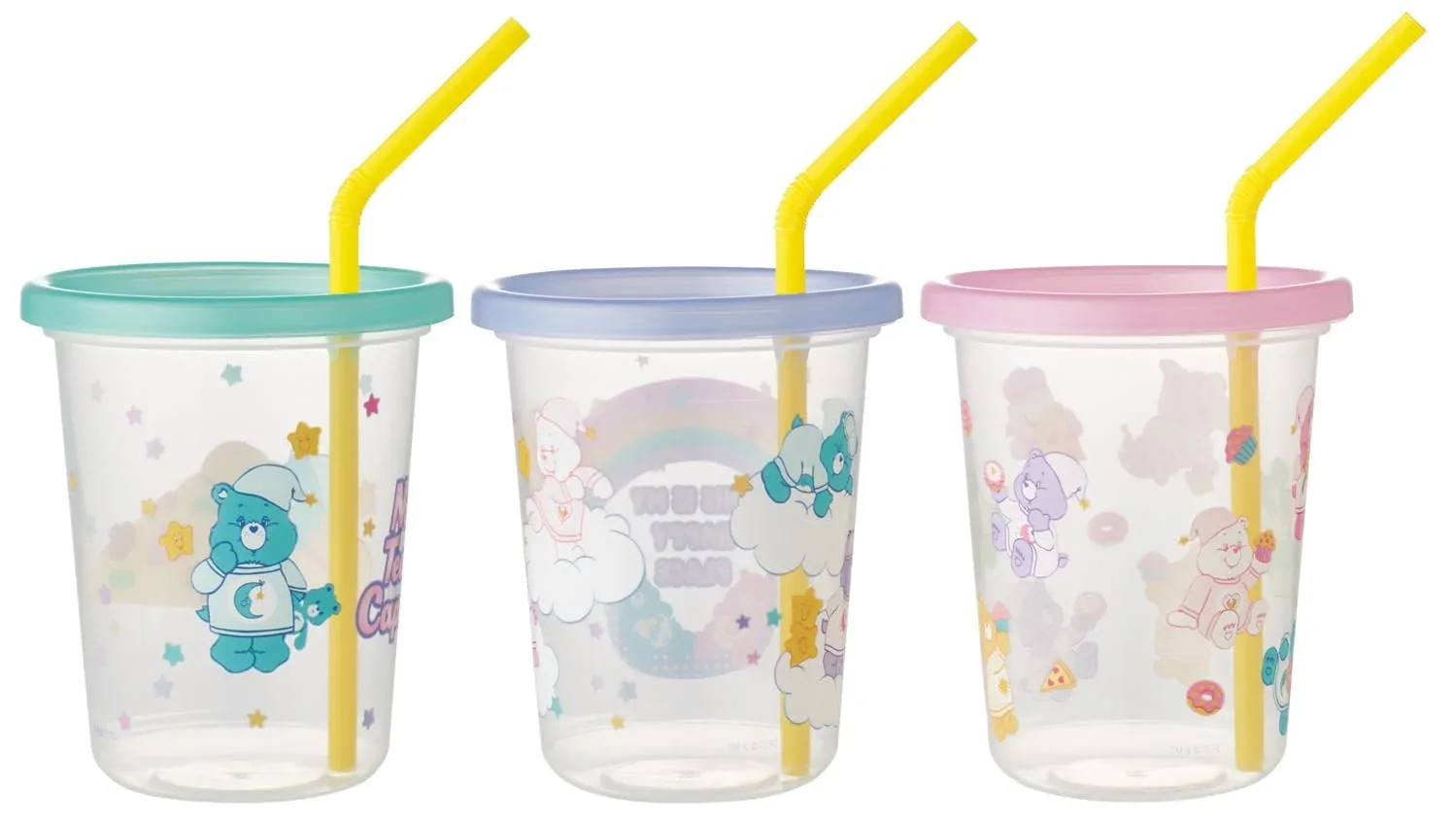 Skater Care Bears Tumbler Set With Straw 320ml - Image 2