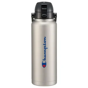 Skater Champion One-Push Direct Bottle with Handle 1200Ml Silver Std12H