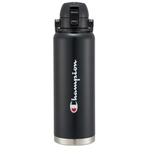 Skater Champion One-Push Direct Bottle with Handle 1500ml Black Std15H