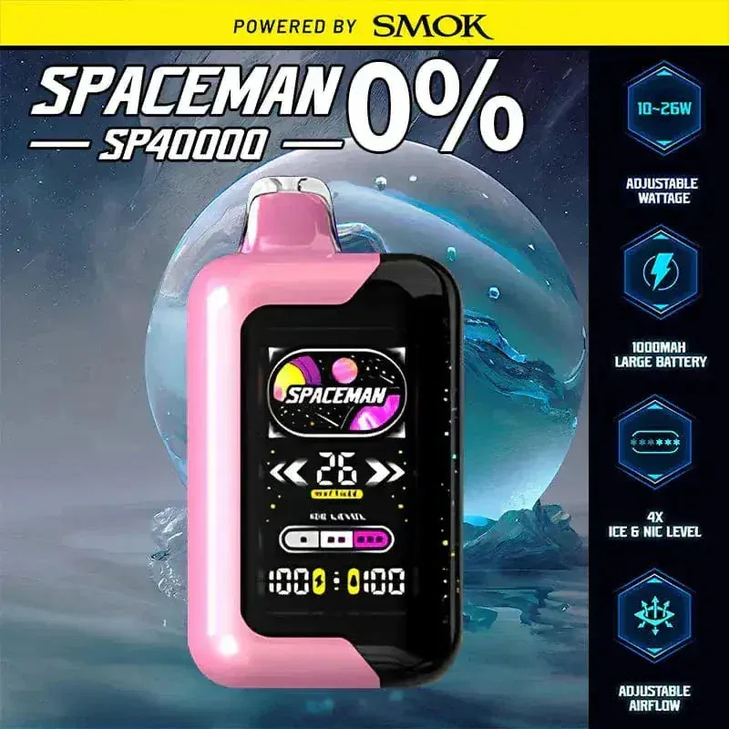 Strawberry Ice - Spaceman SP40000 Disposable Vape Zero Nicotine