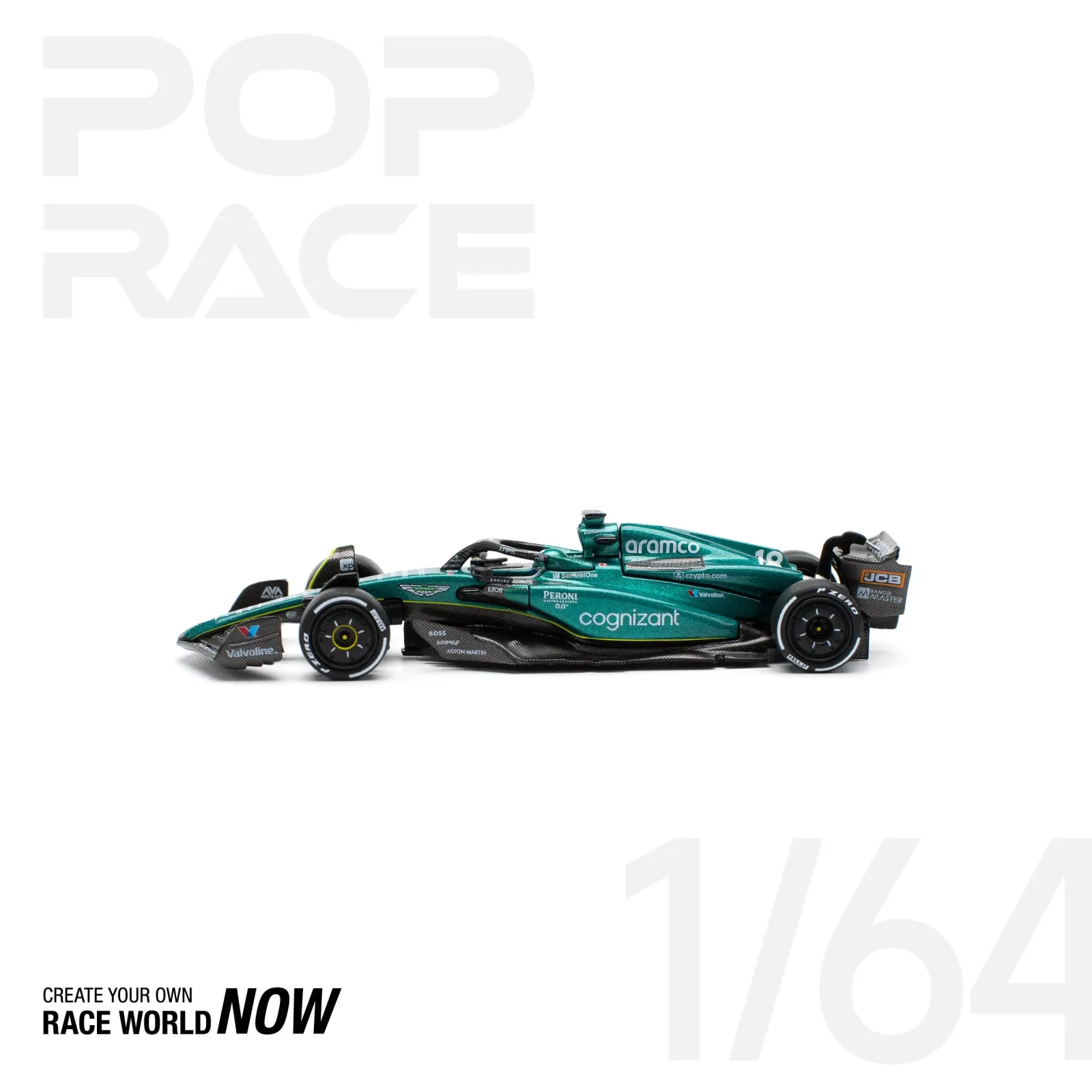 Works Poprace Aston Martin AMR23 Lance Stroll 1/64 Japan Official Model Car - Image 2