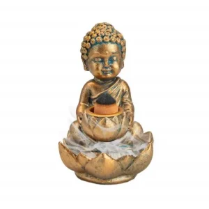 ZenN - Baby Buddha Meditating Backflow Incense Burner 2.6x2.6x4”