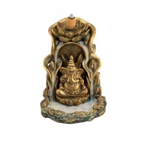 ZenN - Bronze Ganesha Backflow Incense Burner 5.6x4.5x5.4”