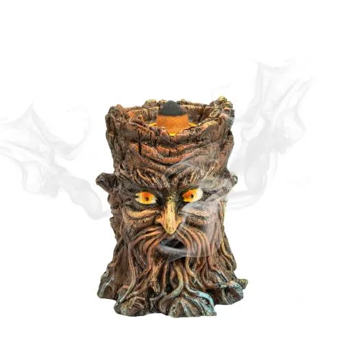 ZenN - Old Man In A Tree Carving Backflow Incense Burner 2.6x2.5x3.3”