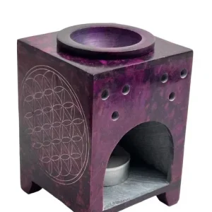 ZenN - Square Shape Diffuser w/ Engraved Flower Of Life Oil Diffuser